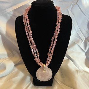 Pink beaded Premier necklace.